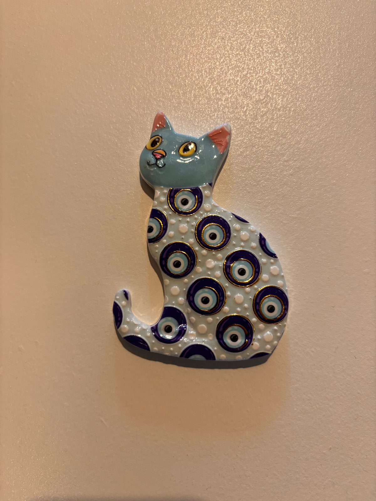 Evil Eye Cat Fridge Magnetic Decor