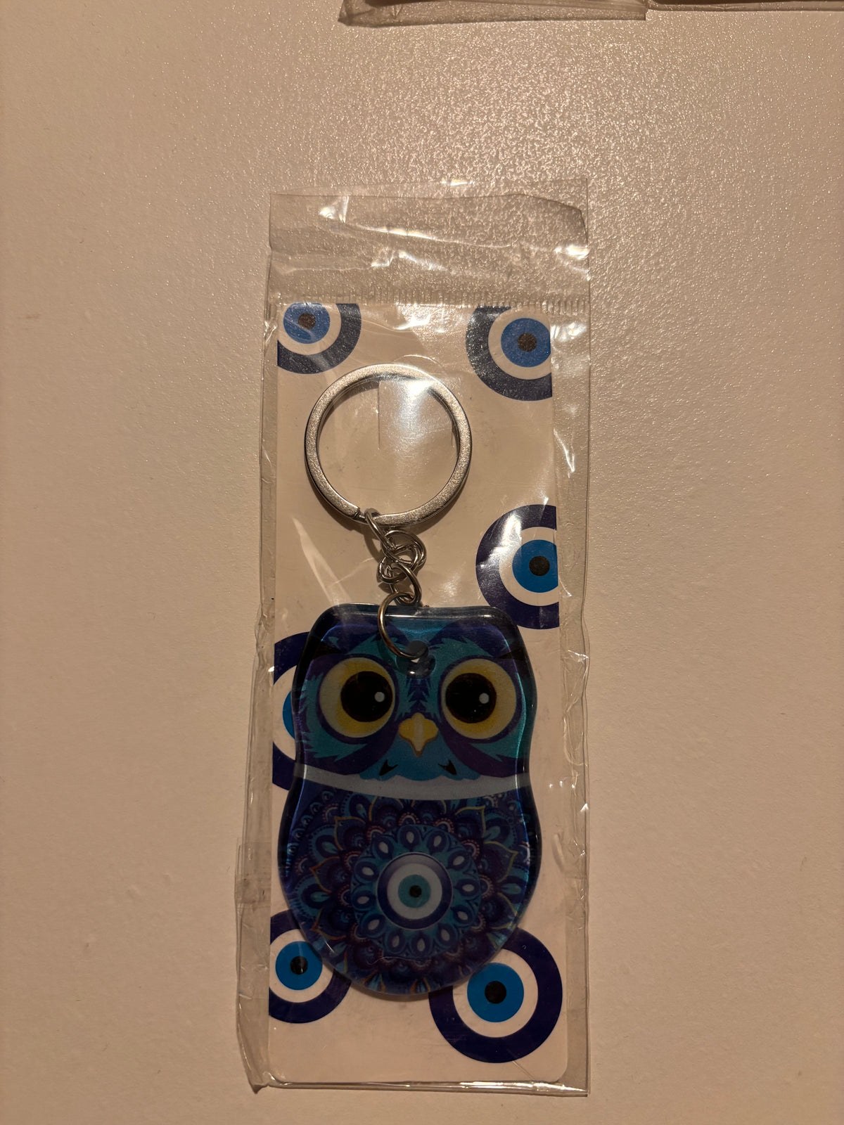 Evil Eye Owl Keychain