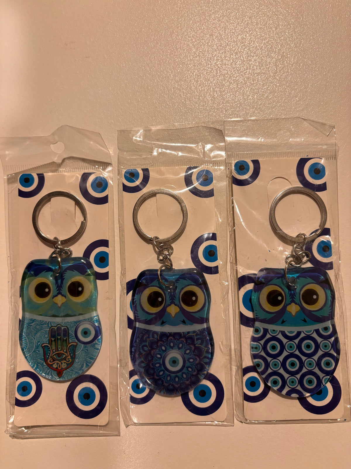 Evil Eye Owl Keychain