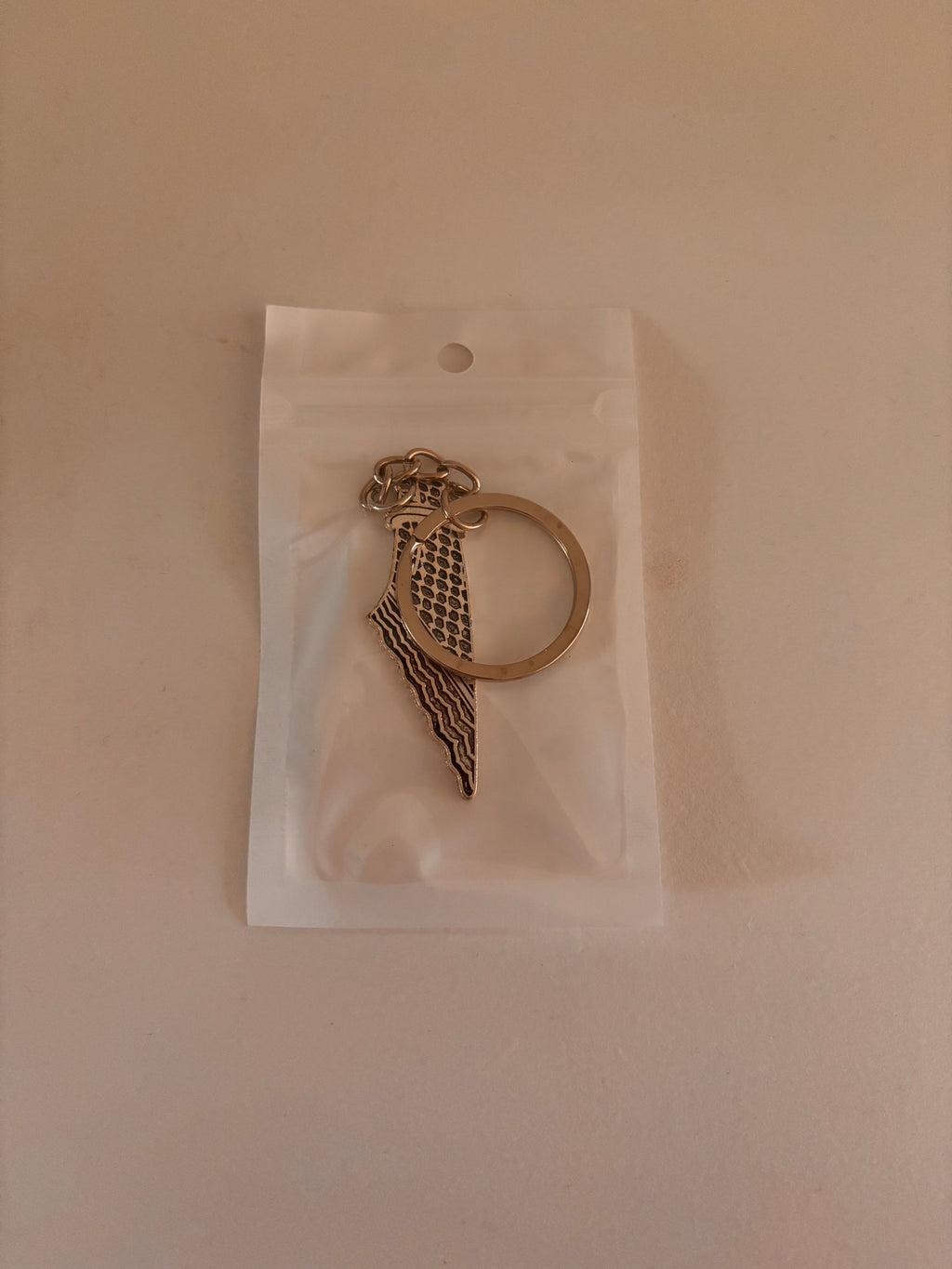 palestine map shaped keychain
