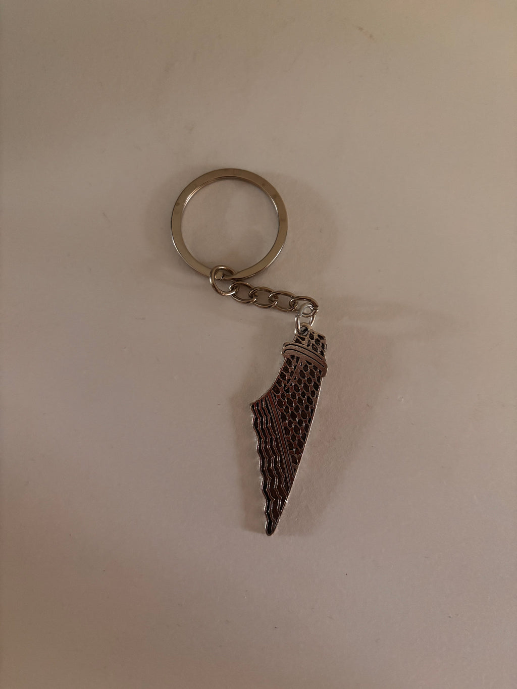 palestine map shaped keychain
