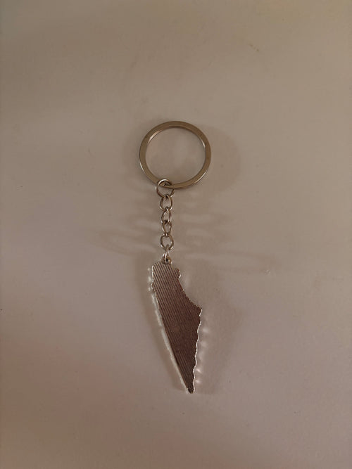 palestine map shaped keychain