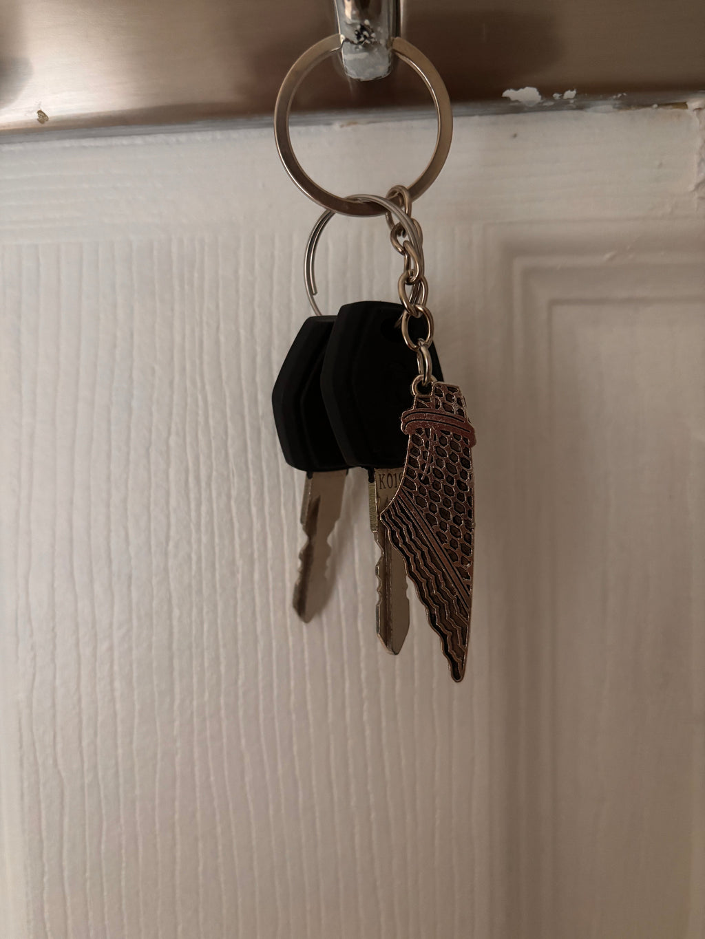 palestine map shaped keychain