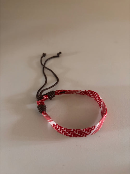 kuffiyah pattern braided bracelet, ethnic pattern braided bracelet