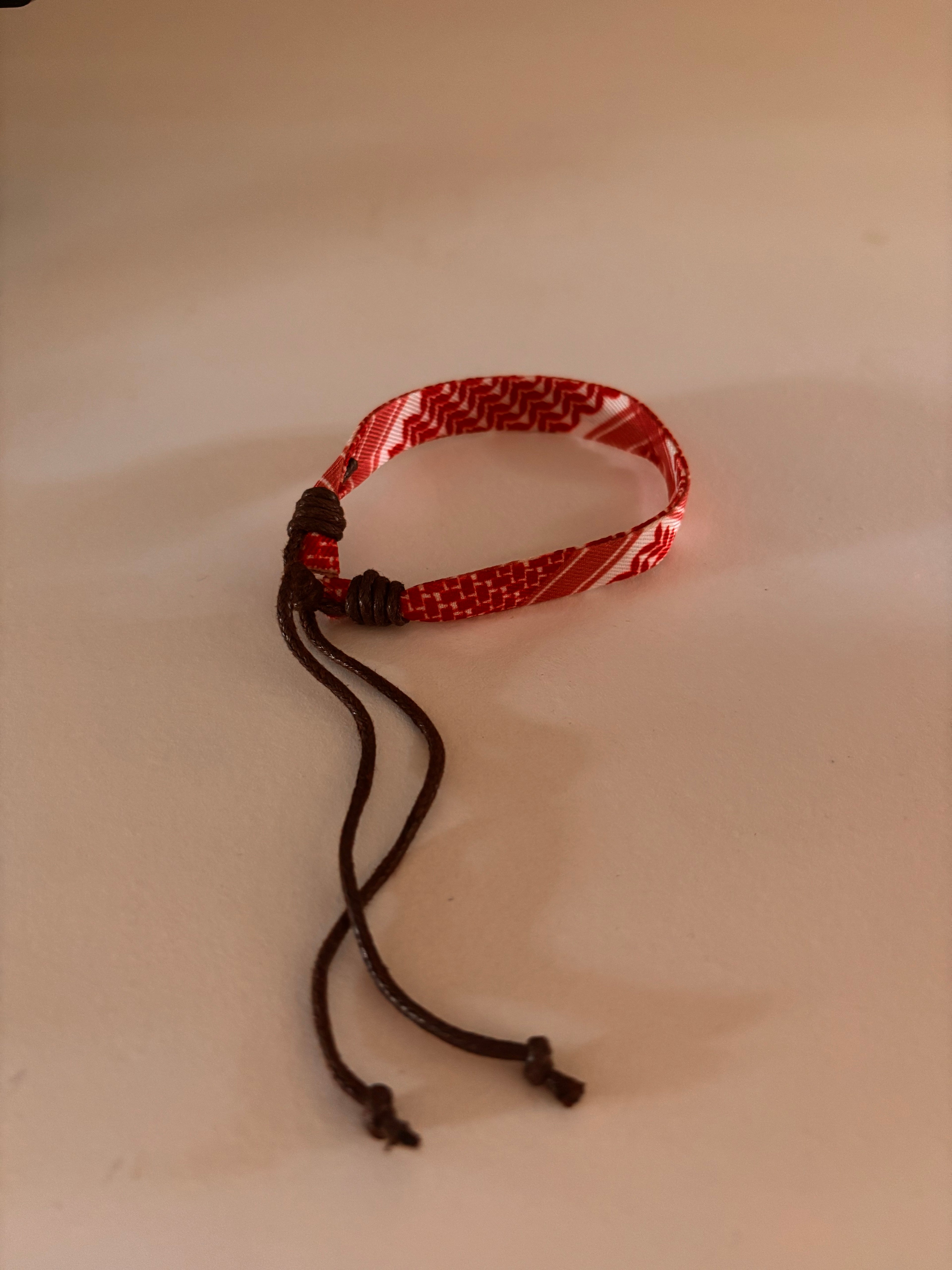 kuffiyah pattern braided bracelet, ethnic pattern braided bracelet